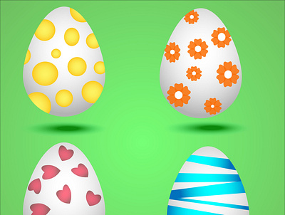 Set of easter eggs. season