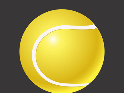 Golden tennis ball isolated on white. shape