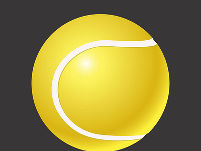 Golden tennis ball isolated on white.