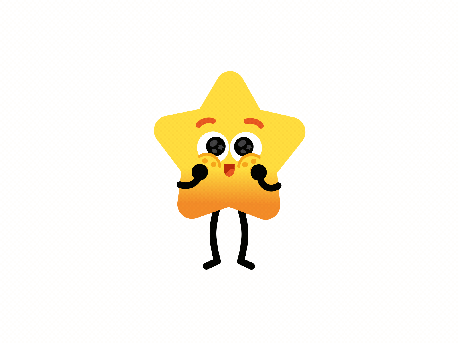 Cute Little Star adorable ae animation berg character cute design graphic illustration little loop manu motion shy smooth star
