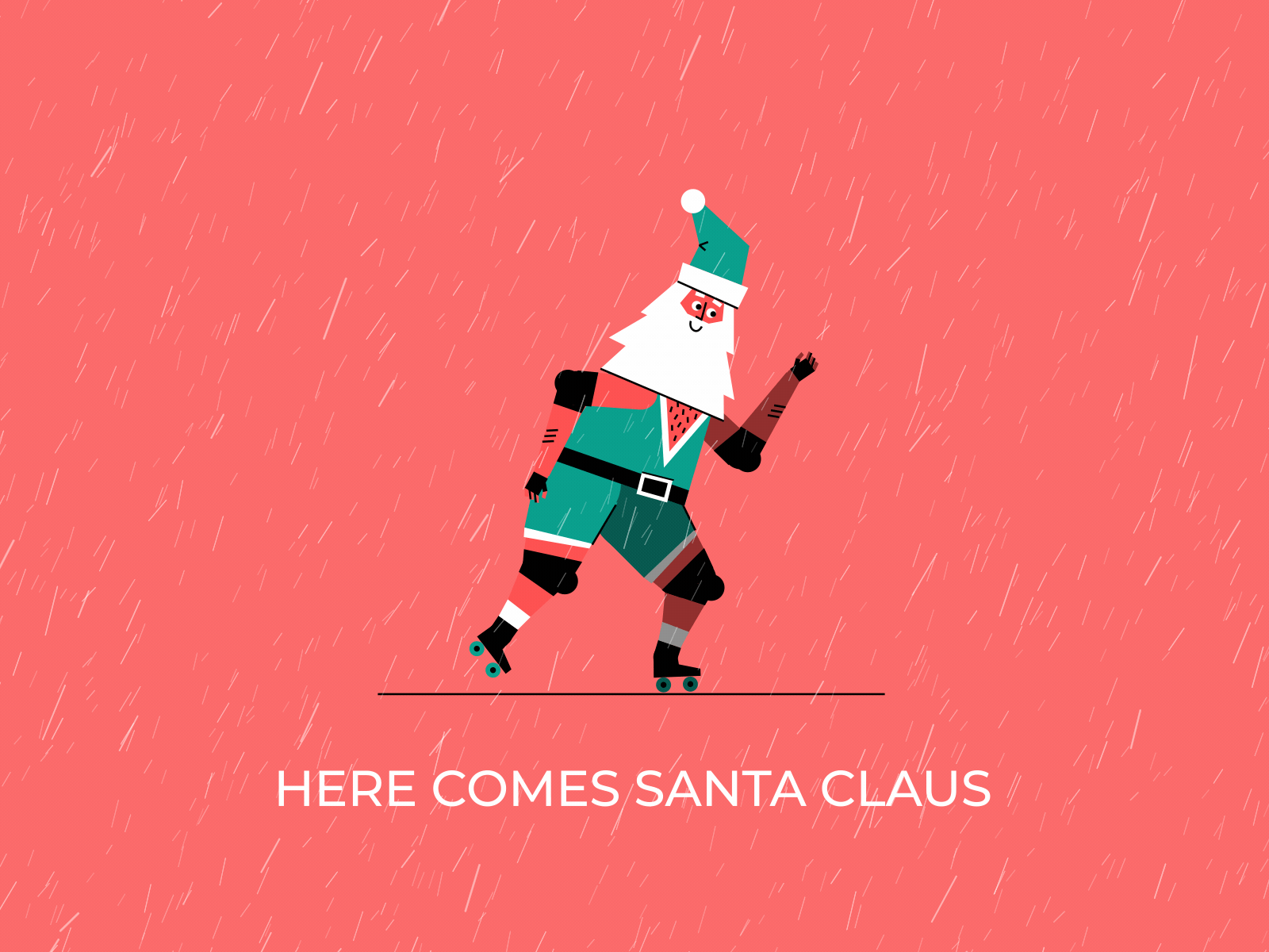 Here Comes Santa Claus ae animation berg branding character christmas cute design funny graphic illustration logo motion motion graphics newyear nft santa santaclaus ski smooth