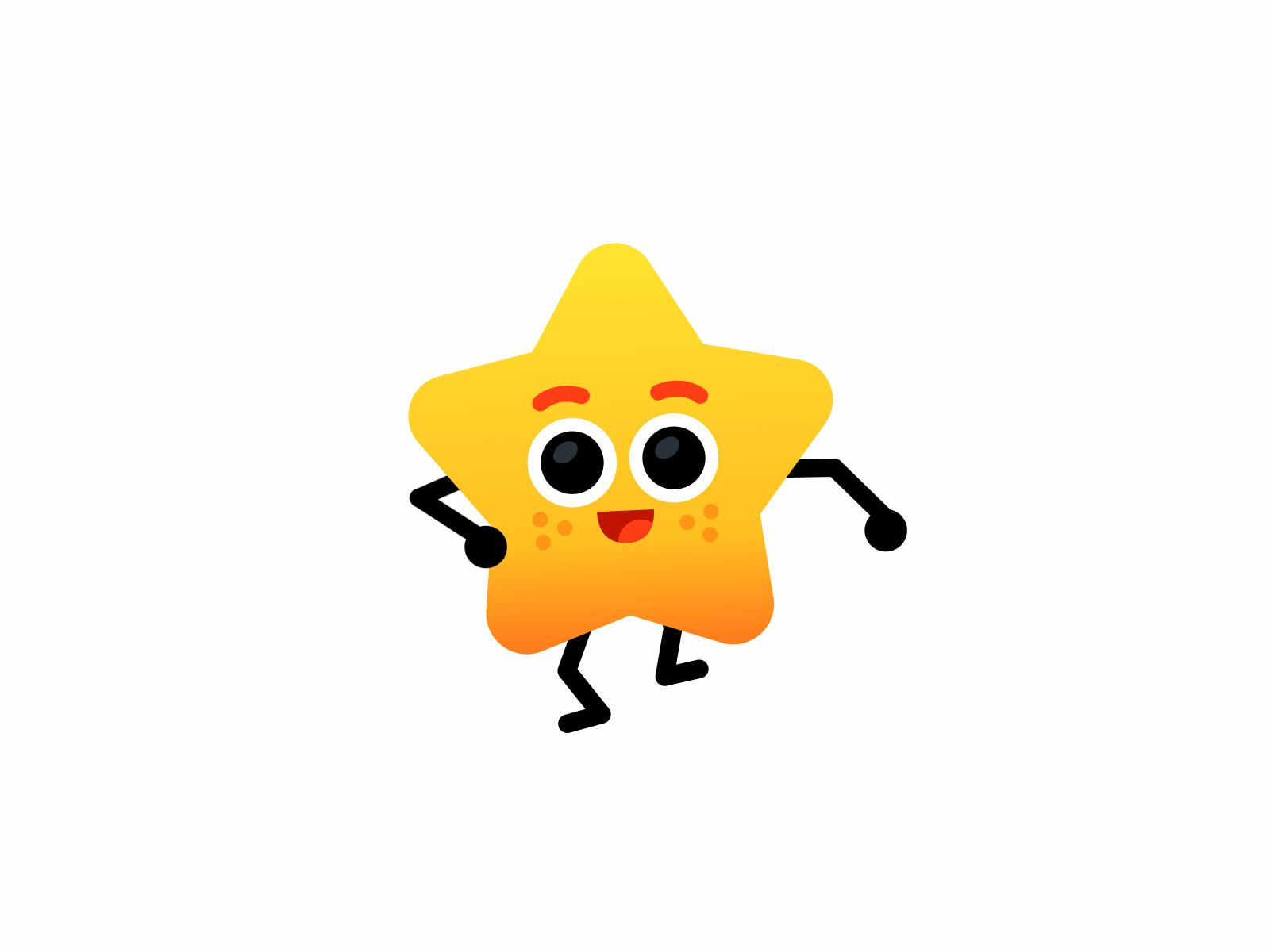 Maniac Star ae animation berg character cute design funny graphic illustration logo manu motion motion graphics smooth star