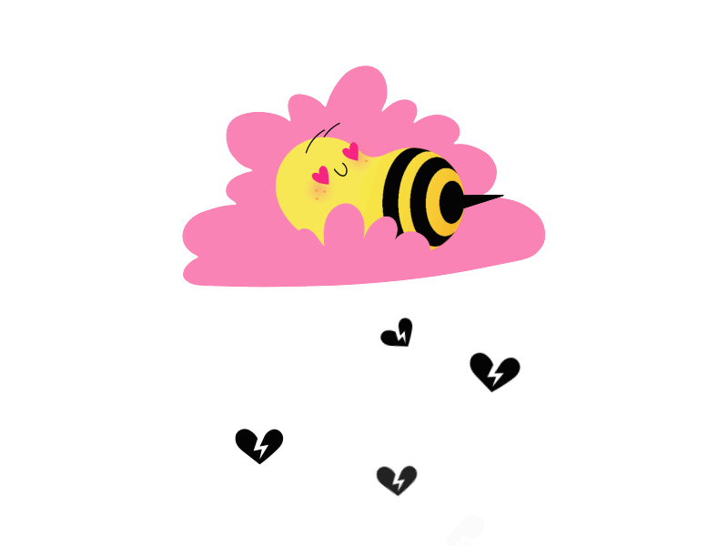 Love Consequences animation bee berg bouncy character cloud fly inlove love motion smooth