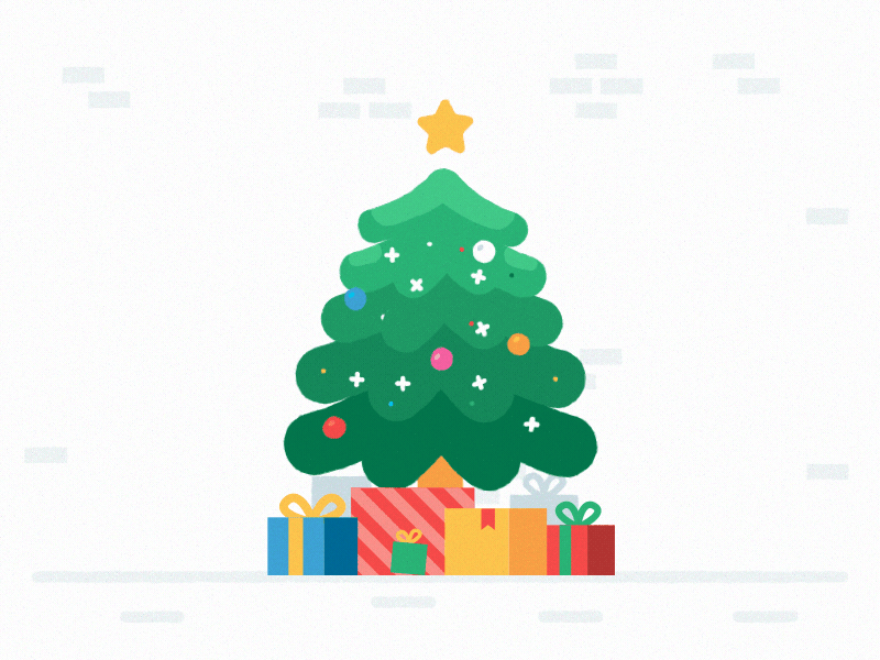 Merry X Mas 2018 animation berg christmas dancing graphics manu merry motion newyear presents tree