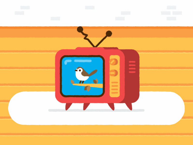 Spring on Tv animation berg bird corsi manu sparrow tv vintage