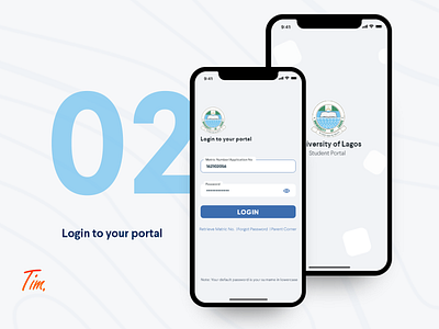 Unilag Student Portal Case Study app design flat minimal ui ux