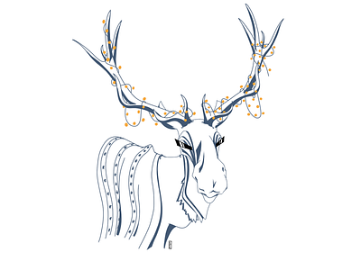 Moose animal art cards christmas colours illustration illustration art illustrations