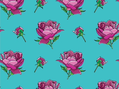 Peonies background flowers green pattern peonies pink rose vintage