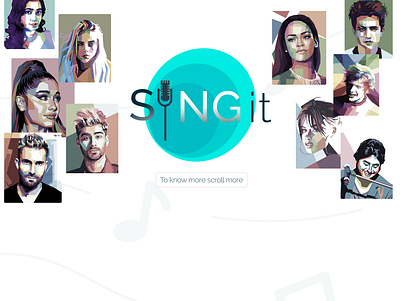 SING it - Landing page branding design logo music product design singing typography ui ux