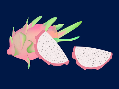 Dragon Fruit gradiant illustration illustrator vector