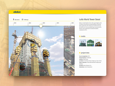 construction website restyle construction description photo timeline website