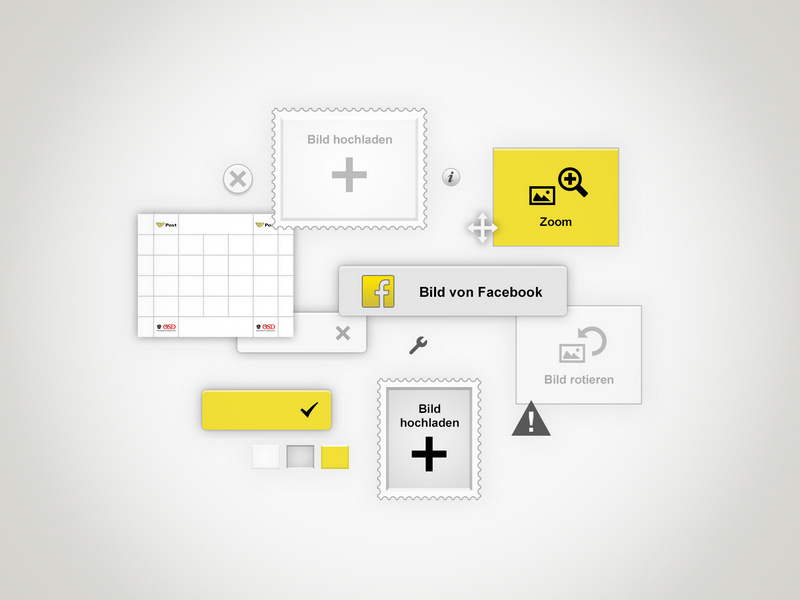 Stamp builder Interface Elements by Andres Rigo on Dribbble
