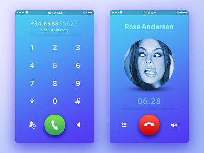 Andres Rigo calls Rose blue call calling dial keypad numbers phone profile
