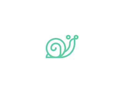 Snail logo animal brand curves eyes icon identity logo molluscs shell slow snail
