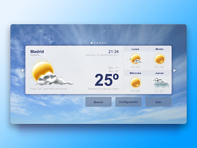 Weather App Tv blue cloud forecast sky slider smarttv sun tv weather