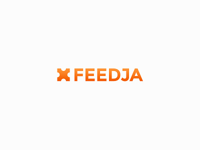 Logo Feedja App capital feed letter logo logotype ninja orange type