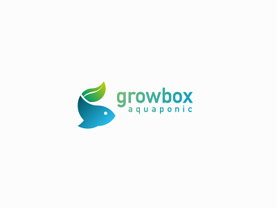 Growbox Logo animal fish green logo logotype plan type water