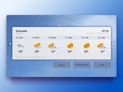 Weather App Tv 2 cloud forecast icon shedule spain sun sunny weather week
