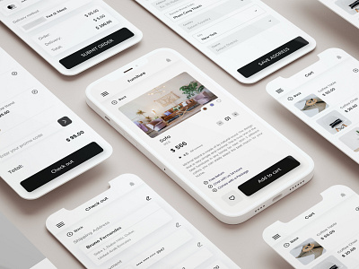 Furniture Store App Design app app design cart digital product figma furniture ios product ui uidesign uidesigner uitrend uiux ux