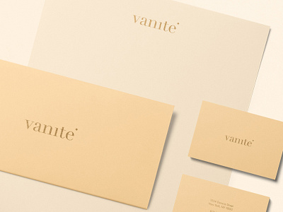 Vanité beauty brand branding foil gold identity inspiration logo print skincare stationery