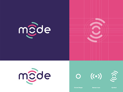 Mode Sensors brand design brand identity branding colorful grid grid layout grid logo icon logo logodesign logodesigner logotype medical medtech modern