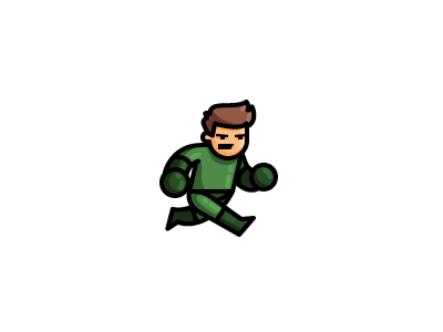 Running Animation animation boots character concept dude game gloves green guy ios spandex