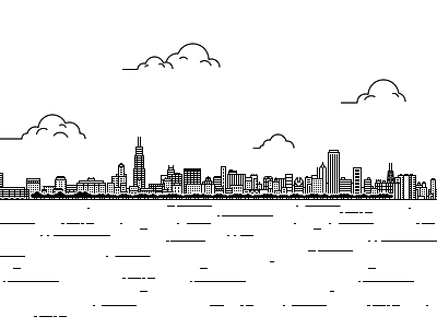 Chicago Print chicago cityscape design line print skyline