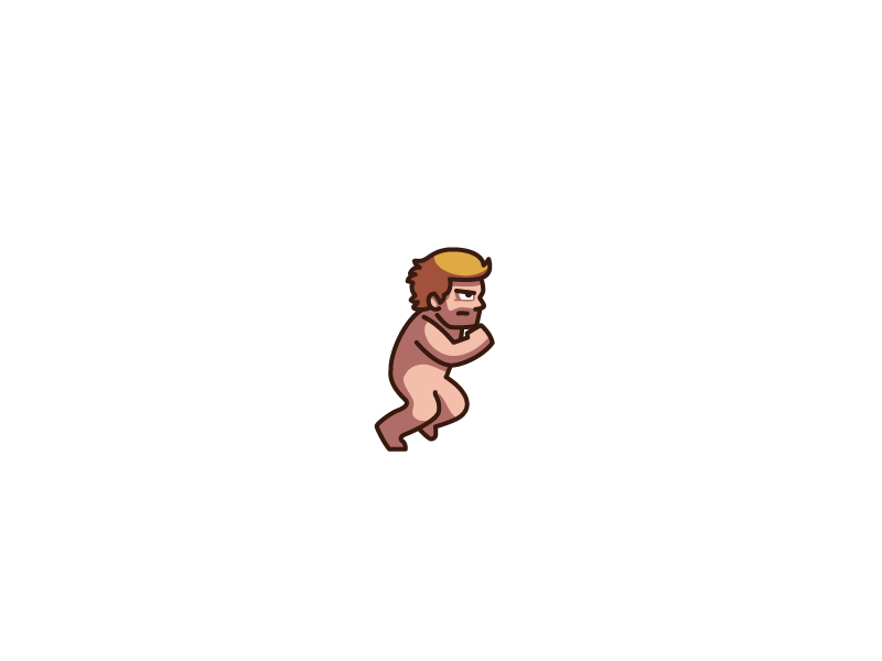 Naked dude run test animation game gif mobile naked run