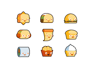 Grilly The Cheese & Friends burger character cute food game grilly the cheese sandwich sushi taco