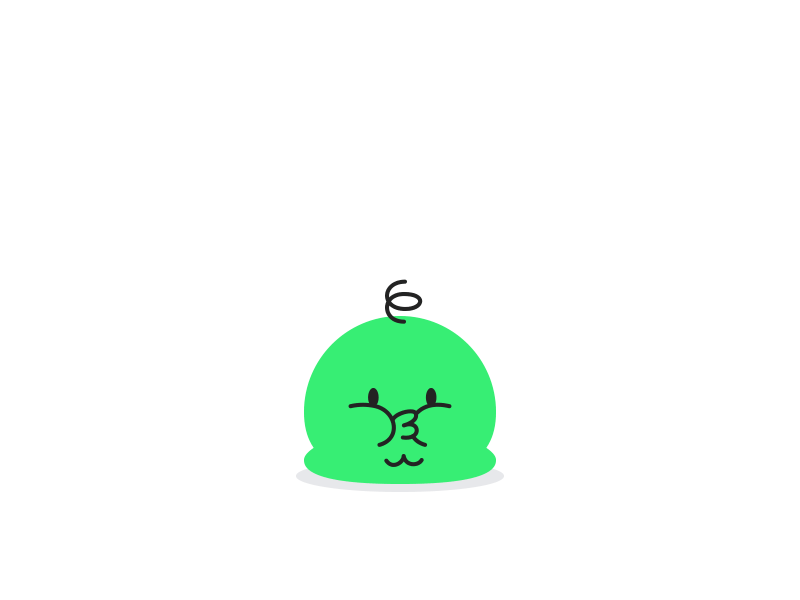 Lil' Wuss animation cute gif green illustration monster