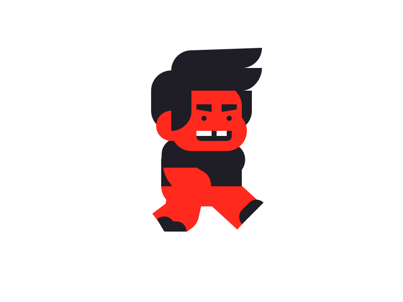 Red Dude - HTML/CSS Animation test by Jake Fleming on Dribbble