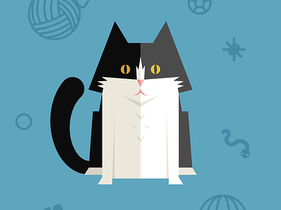 Carl the Cat carl cat cute geometric illustration iphone wallpaper