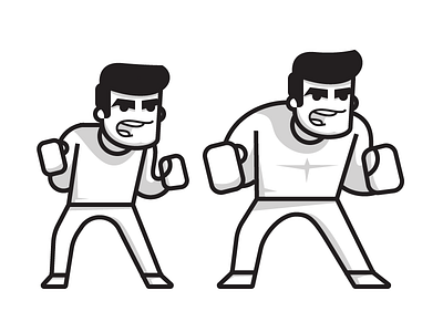 Character Concept angry character concept design game line muscles simple