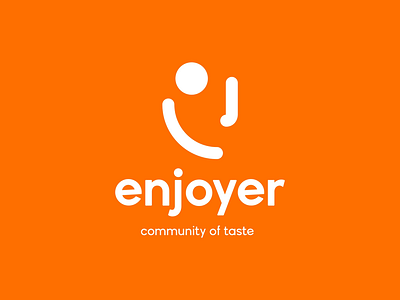Enjoyer Logo brand branding concept design enjoy enjoyer food food app identity logo brand logo design logos mobile design app ui ux