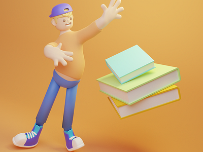 GomGom Man 3D Character 3d 3d art 3d artist 3d modeling branding concept design illustration logo logodesign modeling typography ui ux