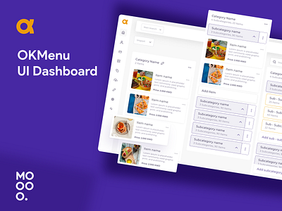 OkMenu UI Dashboard branding concept dashboard delivery design food graphic design identity illustration logo logos ui ui dashboard ux vector