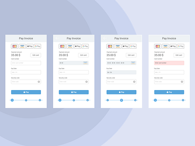 #DailyUI Credit Card Checkout Pai invoice
