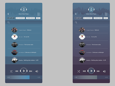 UI Daily Music Player app design flat minimal music app music player music player ui player ui ui