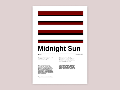 "Midnight Sun" Swiss-style poster debut design graphic design poster simple squares swiss design swiss style typography