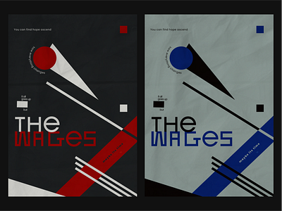 "But The Wages" - poster (two variants) abstract amateur constructivism design graphic design hozier illustration miratrix poster shapes simple song song lyrics song poster typography