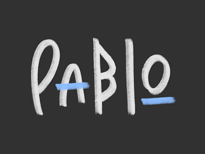 Pablo Logo artist brand brush illustration lettering lettering logo logo logotype typography