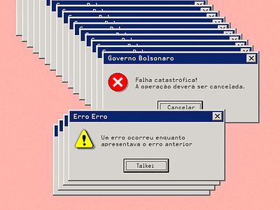 Catastrophic Error design error flat illustration interface retro ui windows