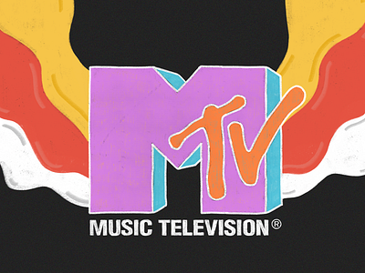 MTV branding brush colors design digital illustration logo mtv