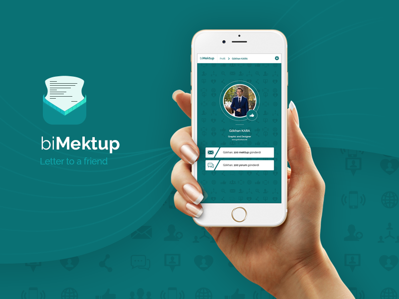 biMektup mobile app design mobile psd friends app desing mobile app