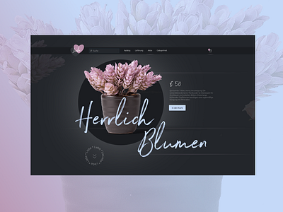 The first screen for a flower shop 2021 2022 adobe photoshop bag concept design figma first screen flowers shop header main page ui web website