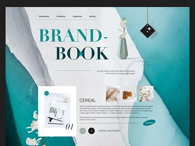 Main page | Landing page 2022 aesthetics brandbook branding concept design figma flowers green landing page magazines main page turquoise ui ux web