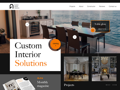 Custom interior solution 2022 catalog landing main page shop store studio ui ux web