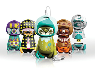 Mugo art characters graphicdesign illustration mp3 music productdesign technology toy usb