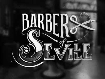 Barber Of Seville barber branding design graphicdesign lettering logo type typography