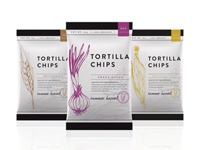 Tortilla Chips bags chips food graphicdesign illustration packaging snacks